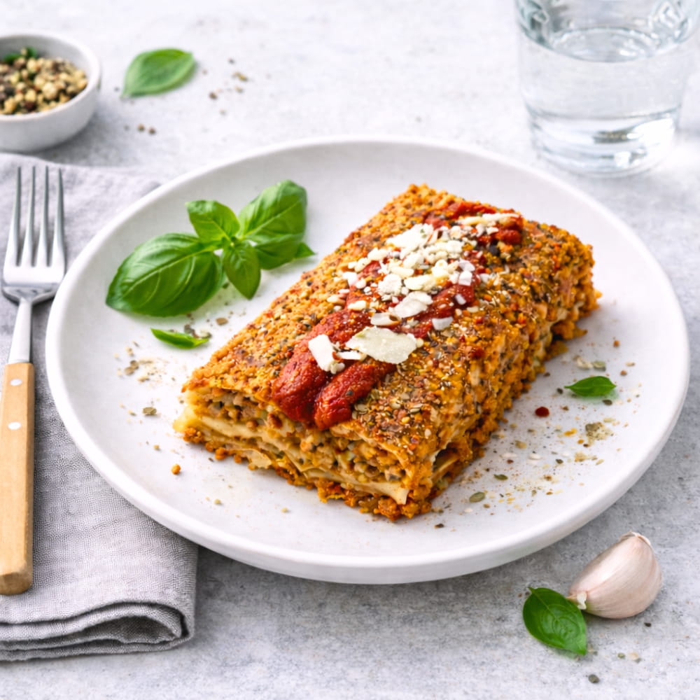 Lasagne med nötfärs & tomatsås