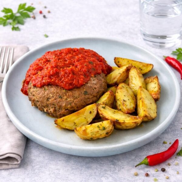 Proteinrik matlåda med Nötfärsbiff