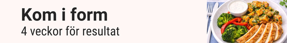 Kom i form 4 veckors plan med kaloriberäknade måltider