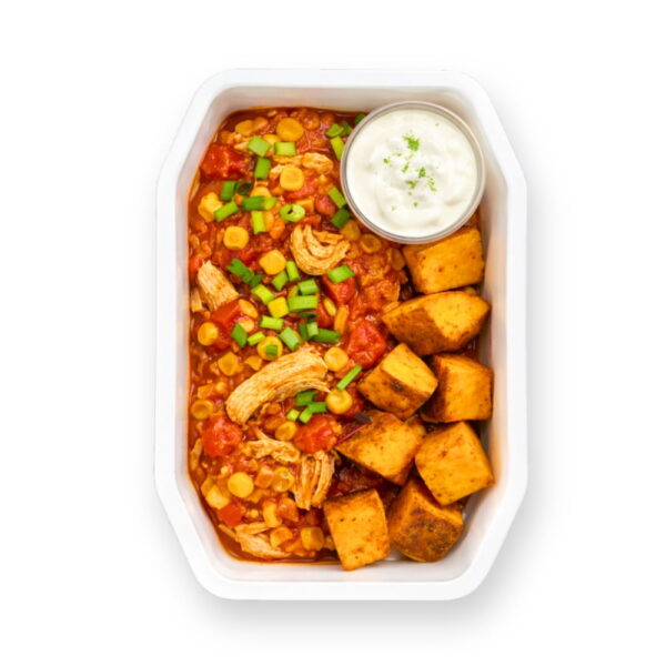 Kycklinggryta med sötpotatis & limesås från macromeals.se