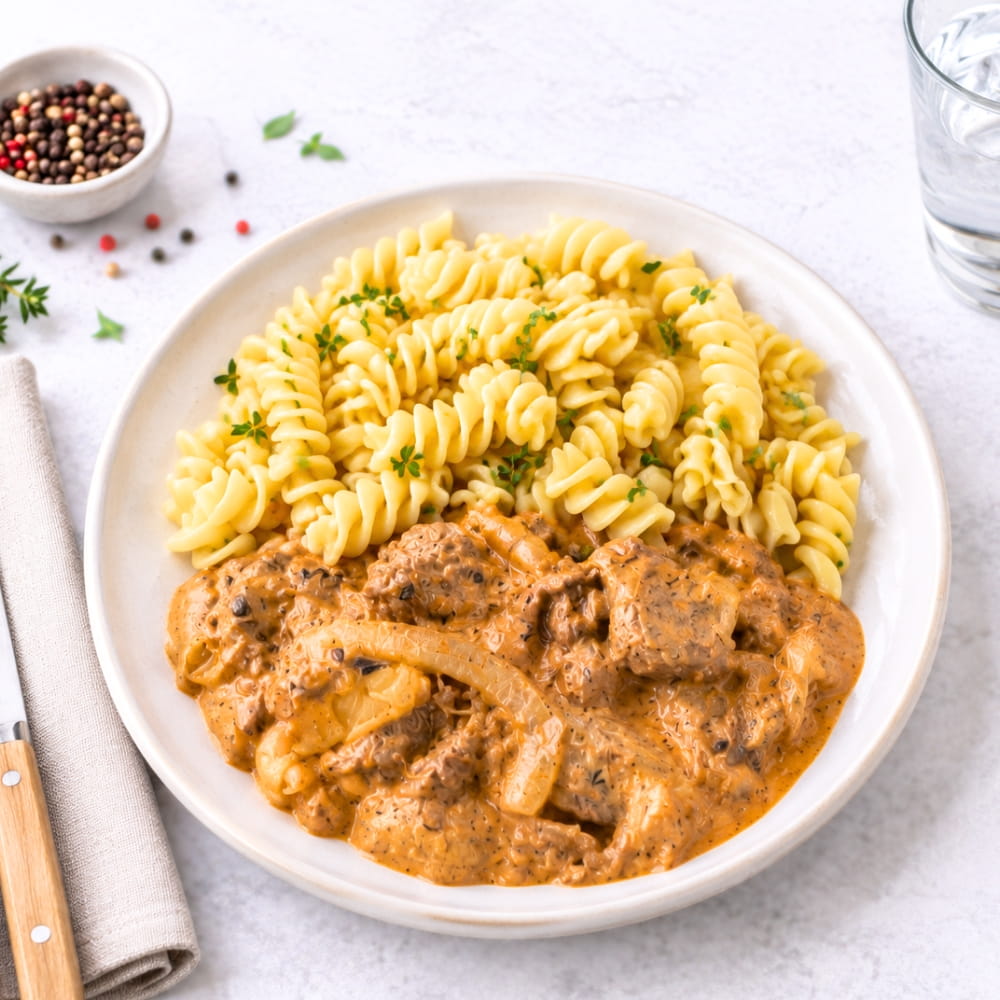 Tallrik med Fransk biffpasta